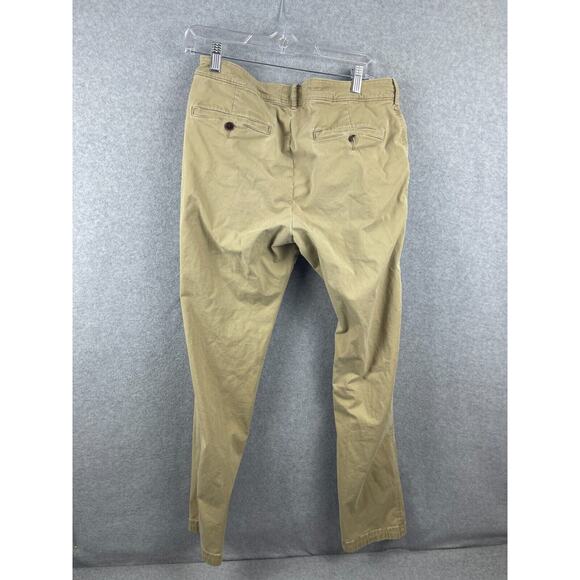 Abercrombie & Fitch Langdon Pants Mens 33x32 (31x28) Brown Slim Stretch Workwear - Picture 6 of 12